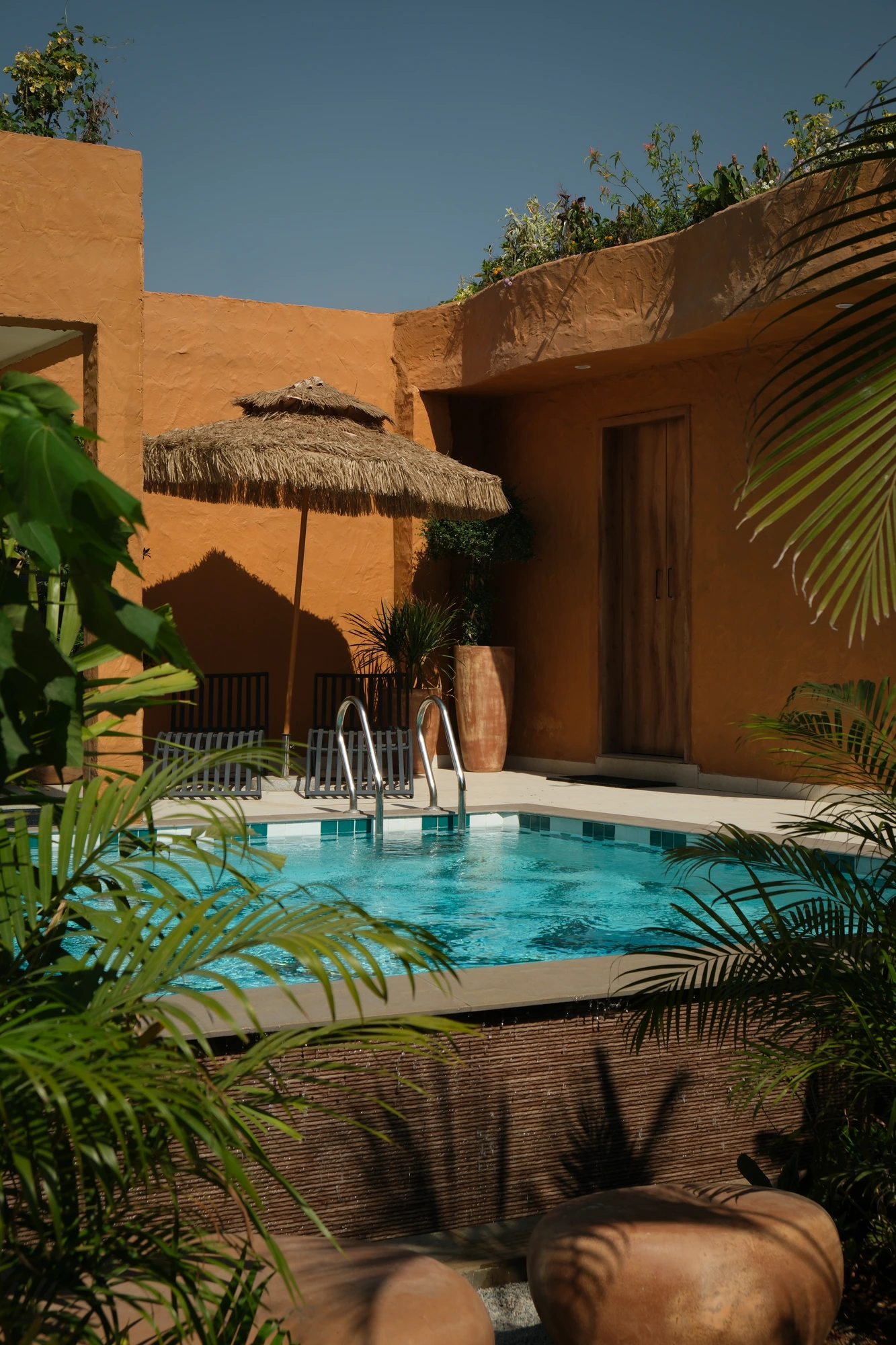 The private courtyard pool at a Dune Villa